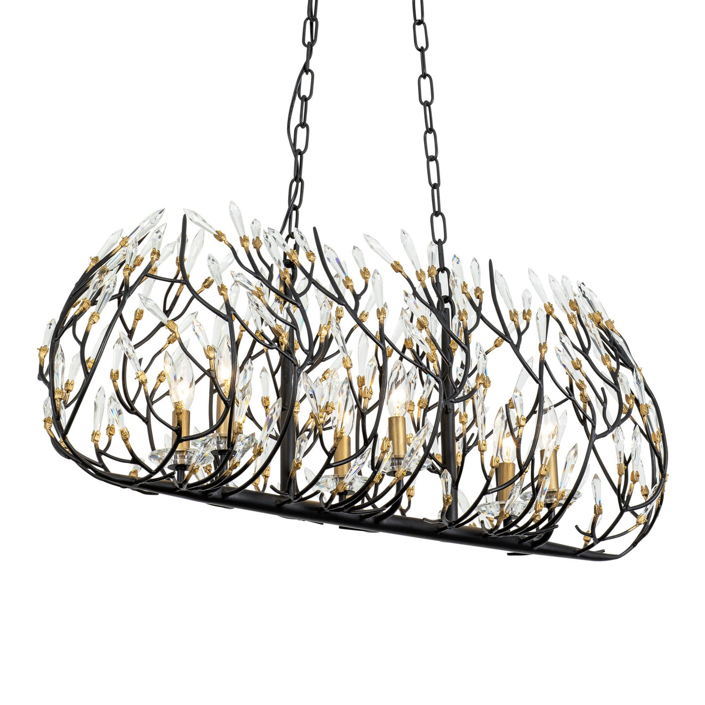 Bask 6 Light Crystal Linear Pendant