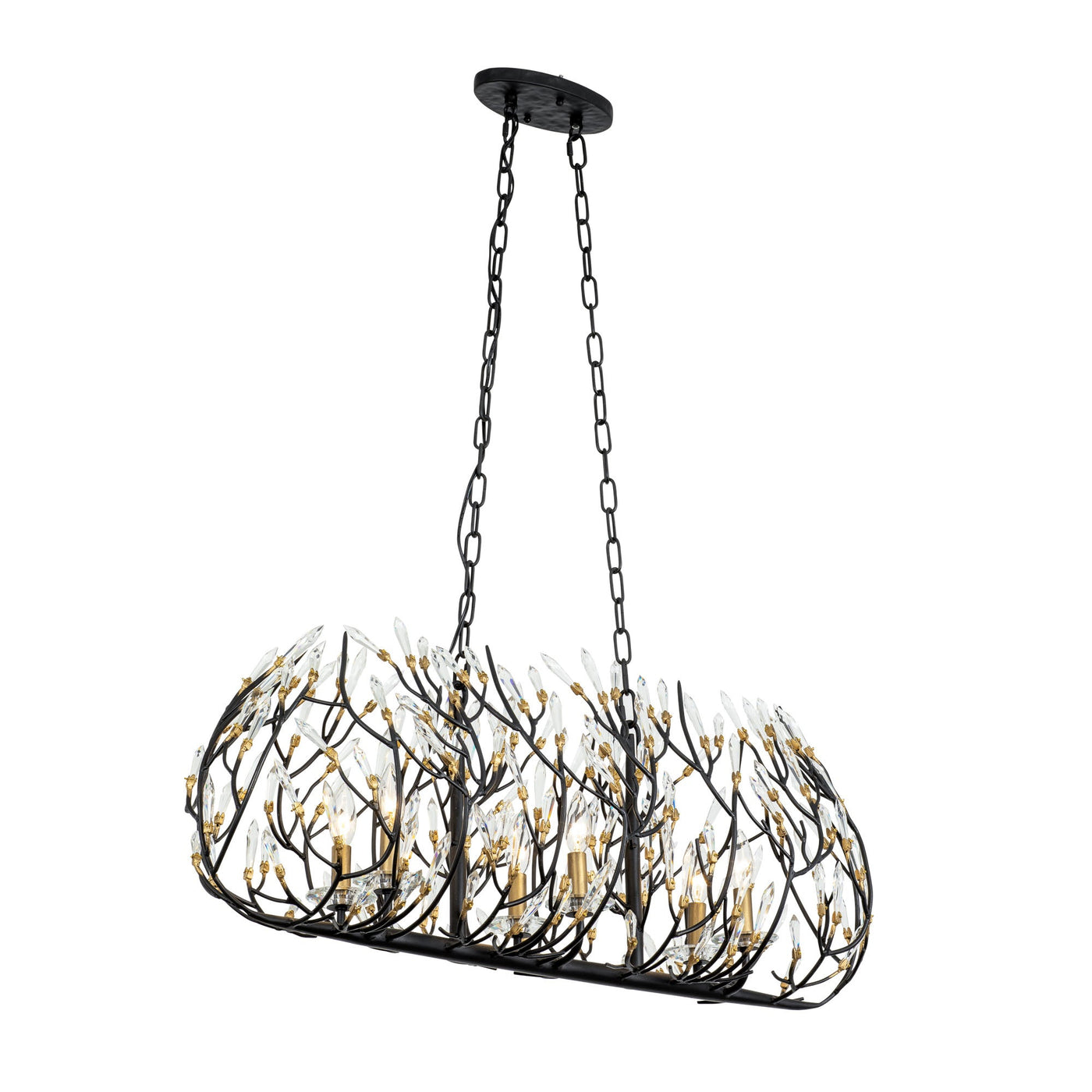 Bask 6 Light Crystal Linear Pendant