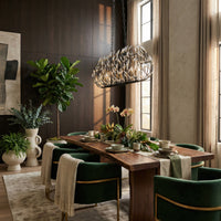 Bask 6 Light Crystal Linear Pendant