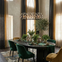 Bask 6 Light Crystal Linear Pendant