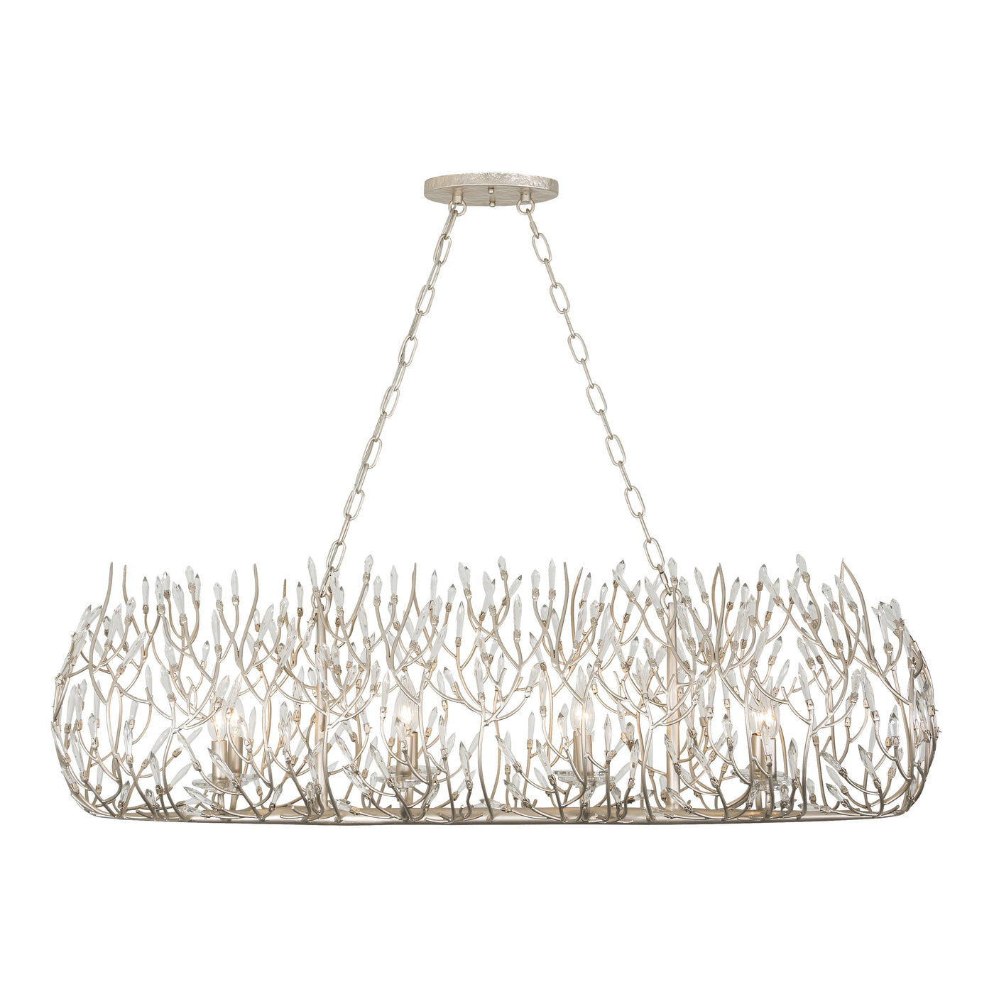 Bask 8 Light Crystal Linear Pendant