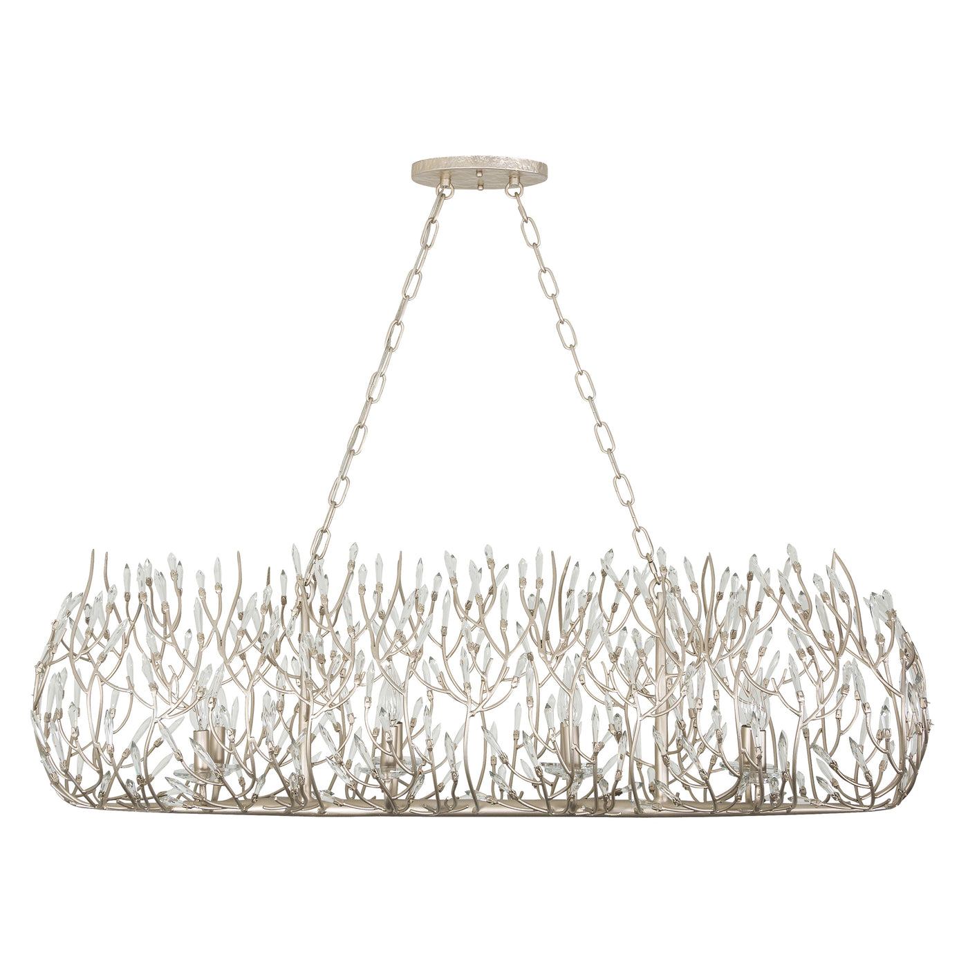 Bask 8 Light Crystal Linear Pendant