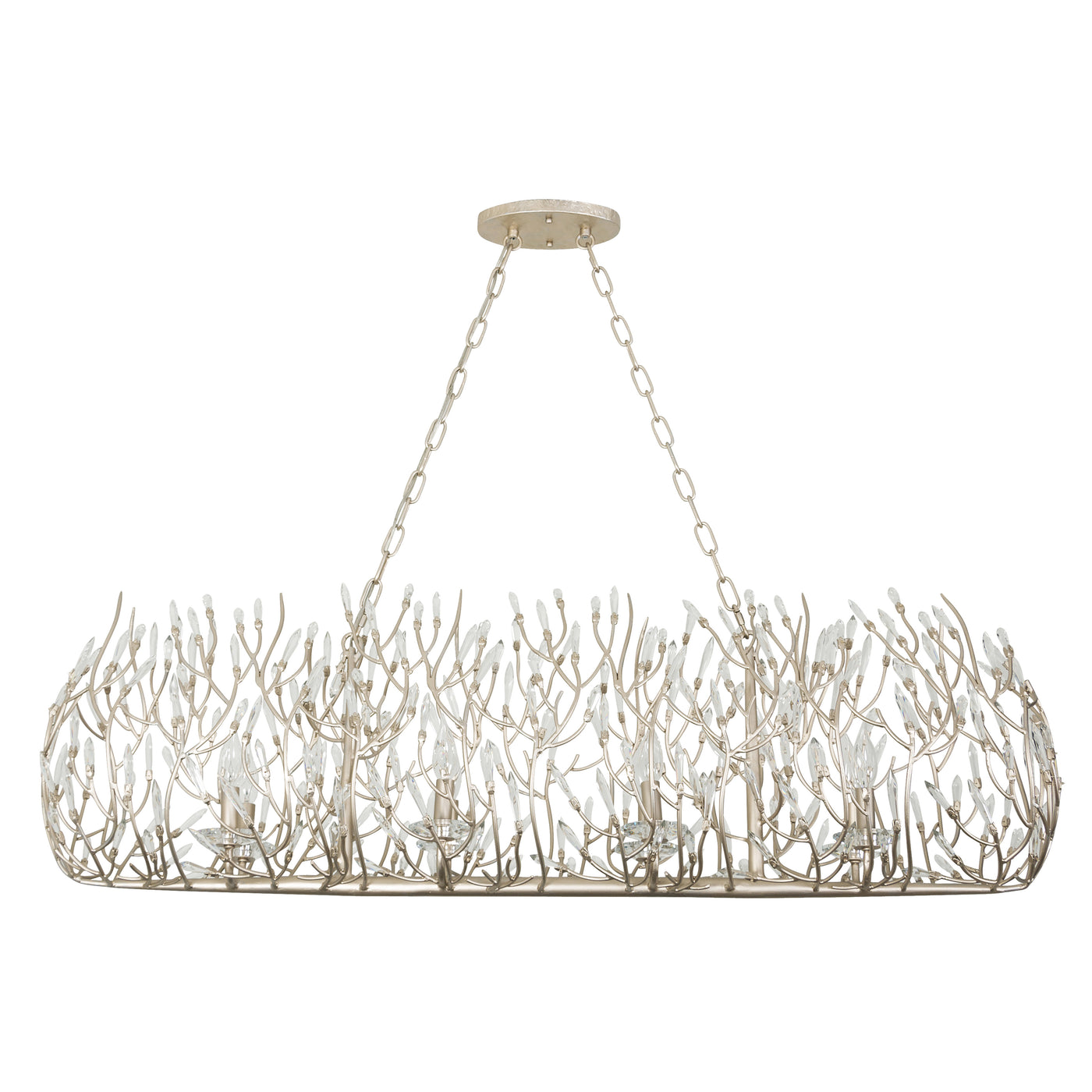 Bask 8 Light Crystal Linear Pendant