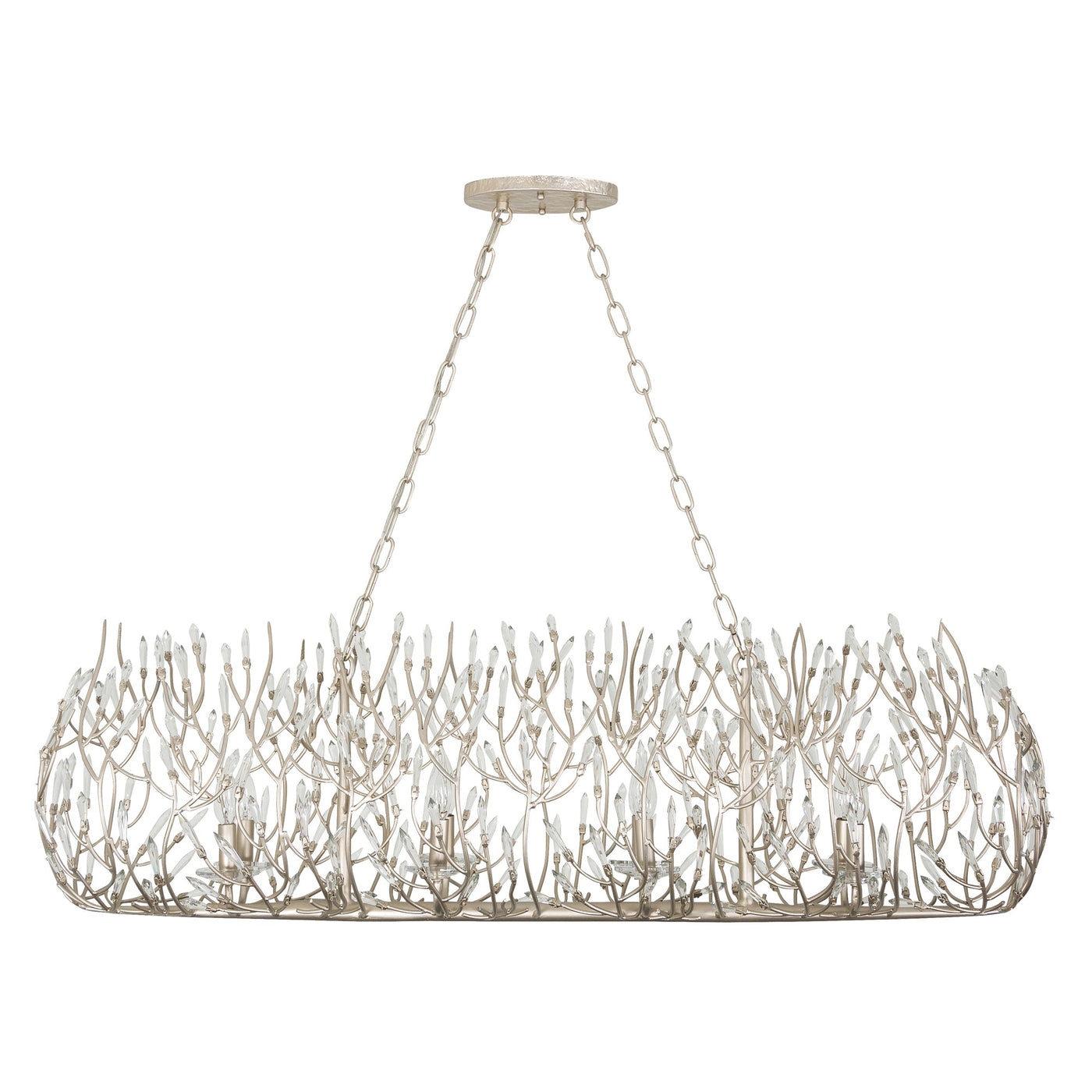 Bask 8 Light Crystal Linear Pendant