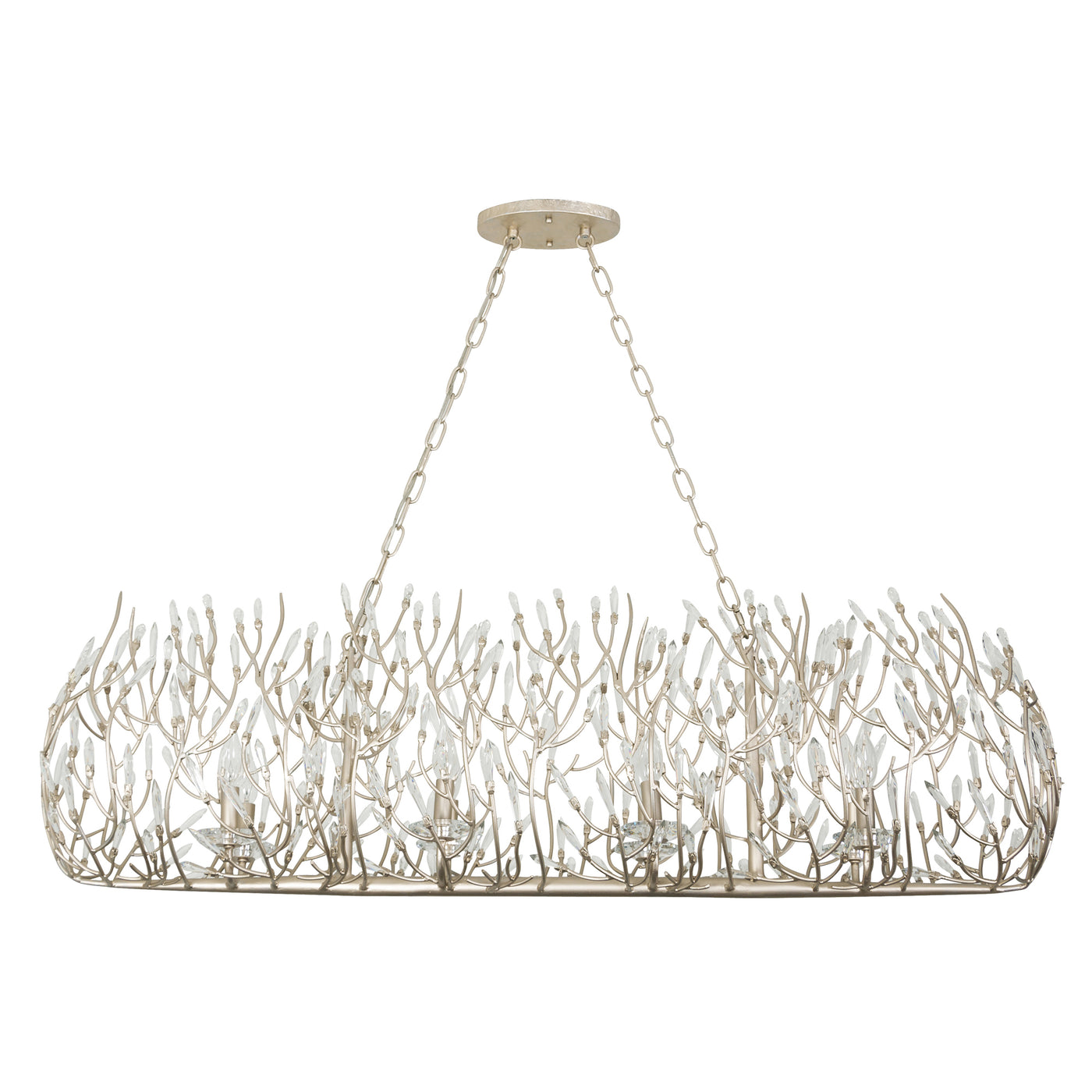Bask 8 Light Crystal Linear Pendant