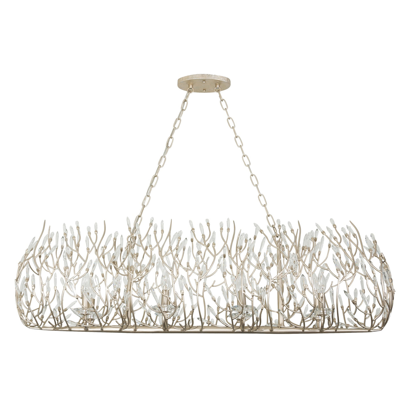 Bask 8 Light Crystal Linear Pendant
