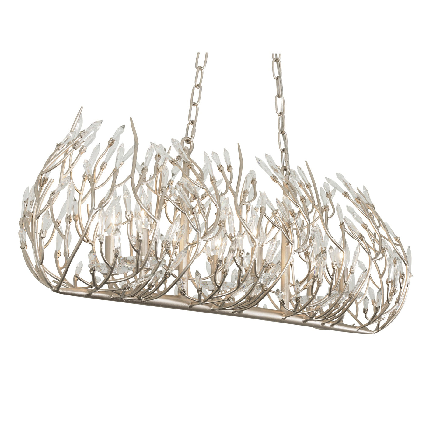 Bask 8 Light Crystal Linear Pendant