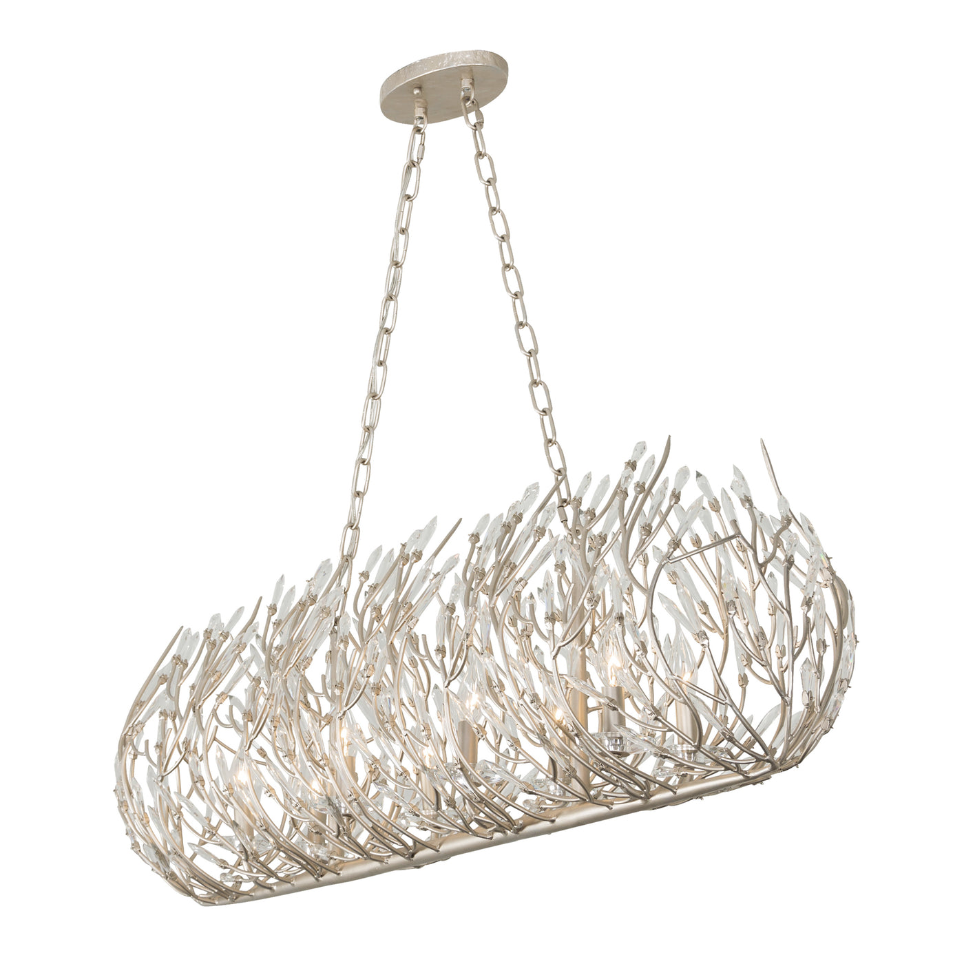 Bask 8 Light Crystal Linear Pendant