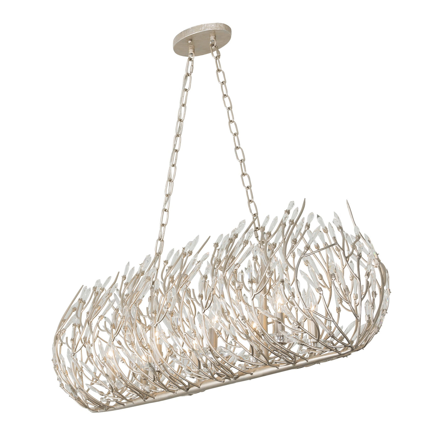 Bask 8 Light Crystal Linear Pendant