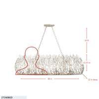 Bask 8 Light Crystal Linear Pendant