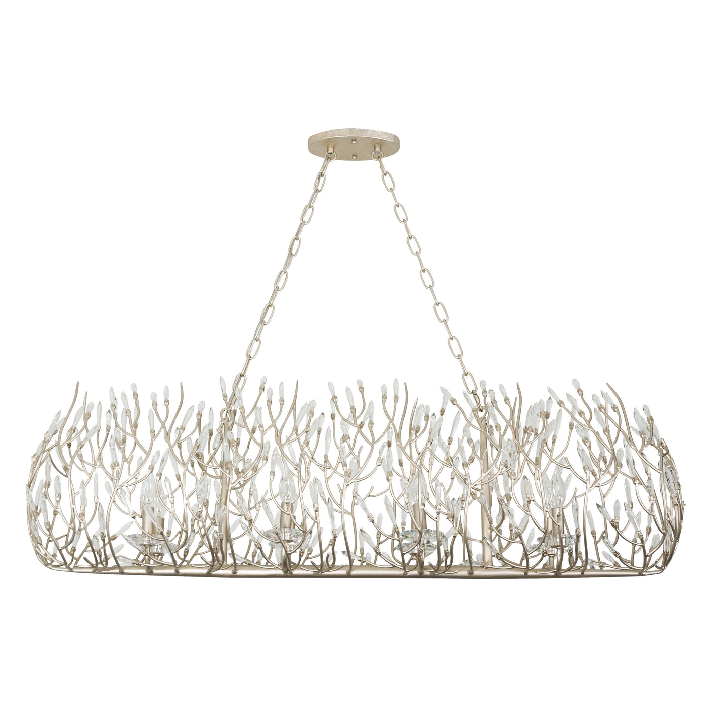 Bask 8 Light Crystal Linear Pendant