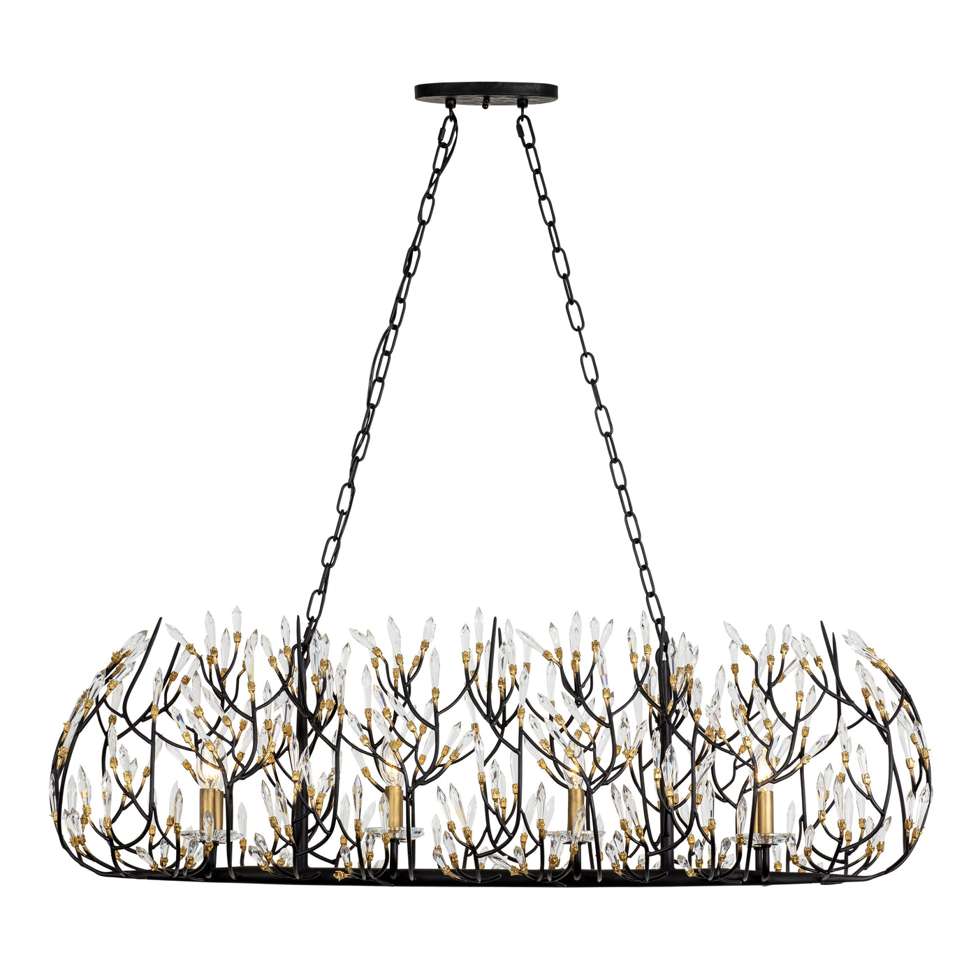 Bask 8 Light Crystal Linear Pendant