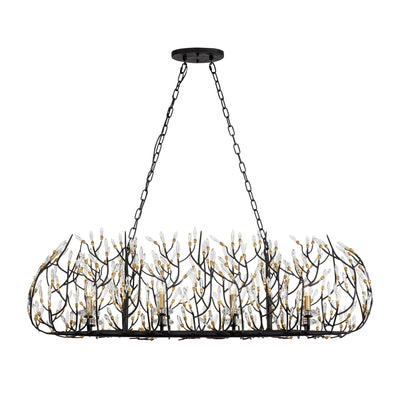 Bask 8 Light Crystal Linear Pendant