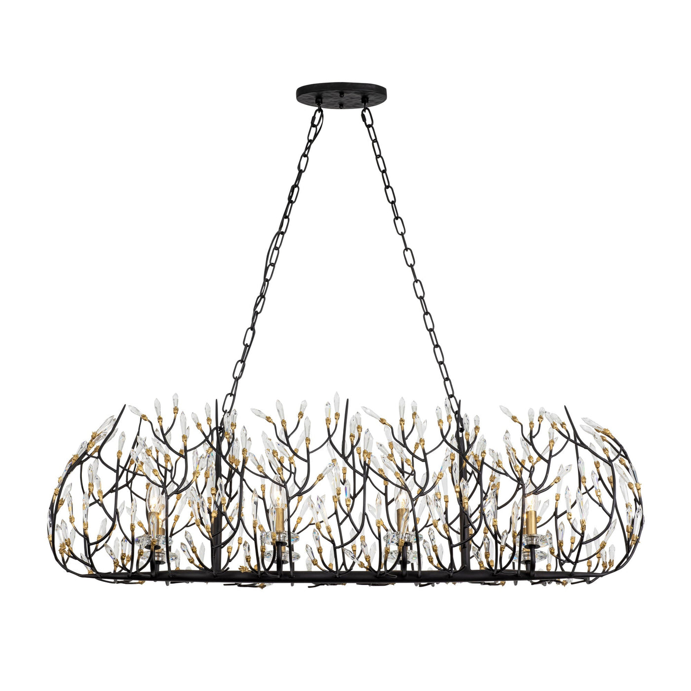 Bask 8 Light Crystal Linear Pendant