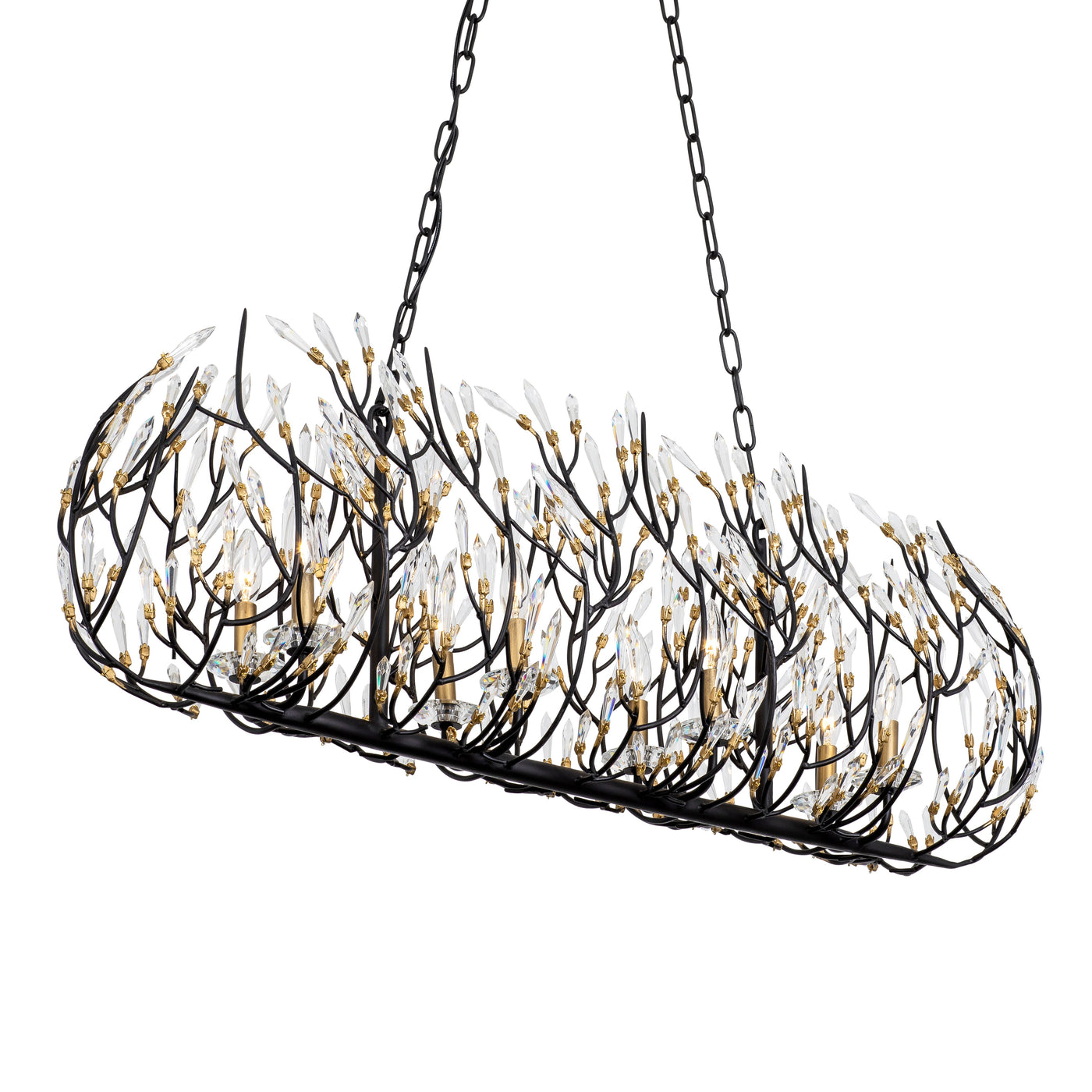 Bask 8 Light Crystal Linear Pendant