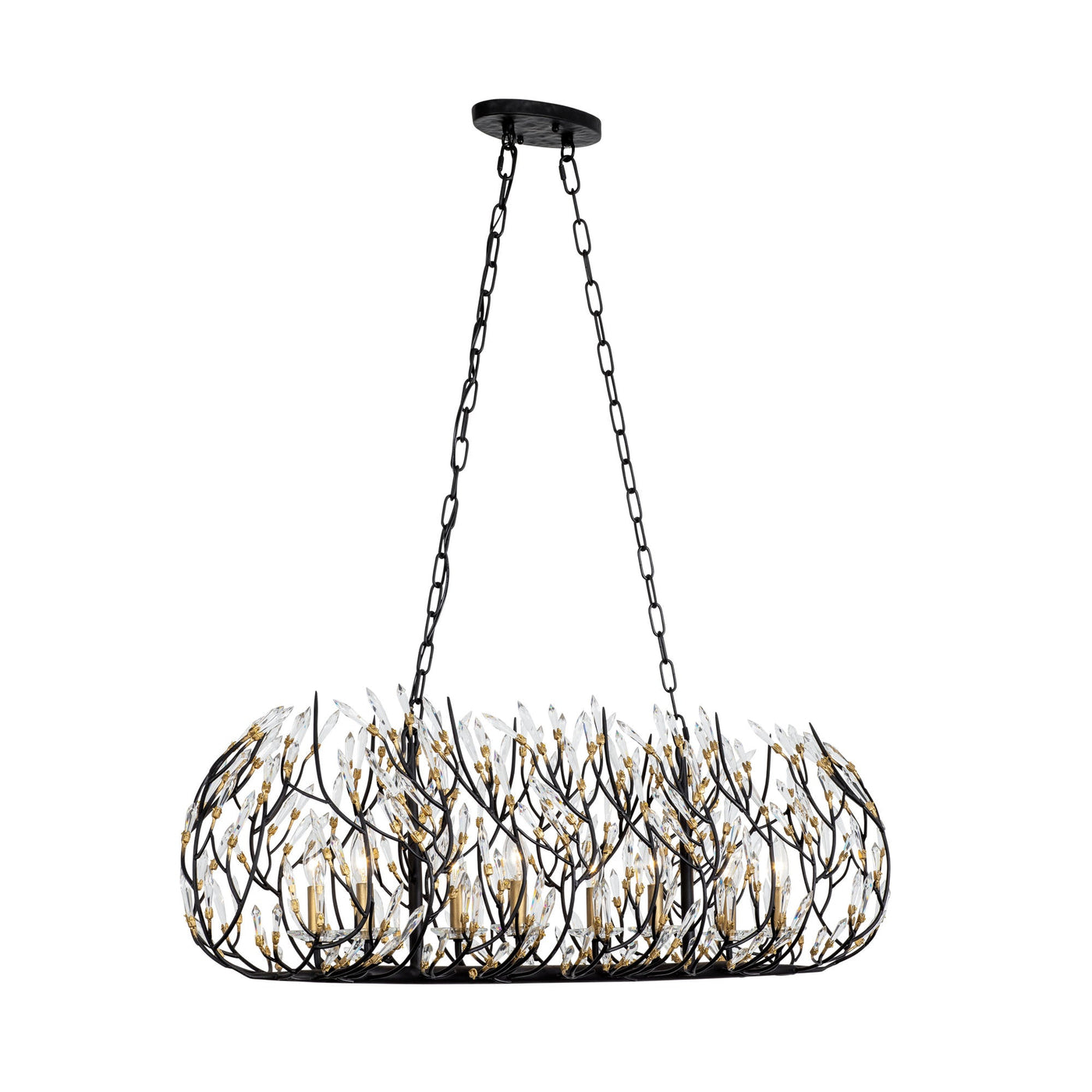 Bask 8 Light Crystal Linear Pendant
