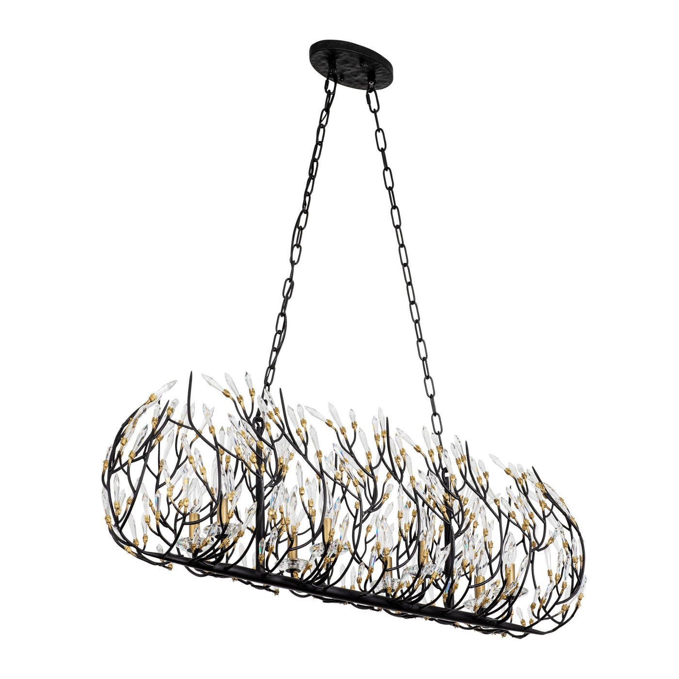Bask 8 Light Crystal Linear Pendant