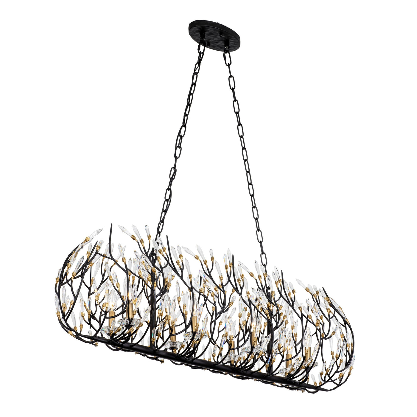 Bask 8 Light Crystal Linear Pendant
