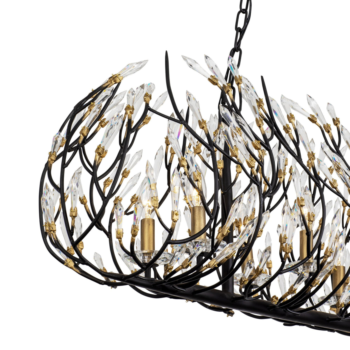 Bask 8 Light Crystal Linear Pendant