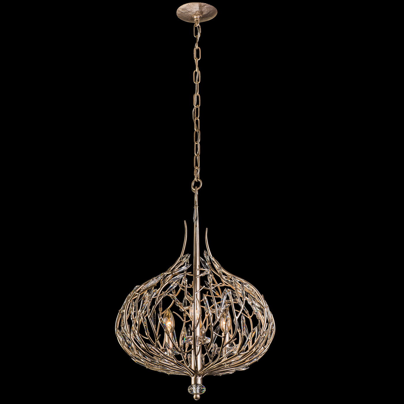 Bask 3 Light Crystal Pendant