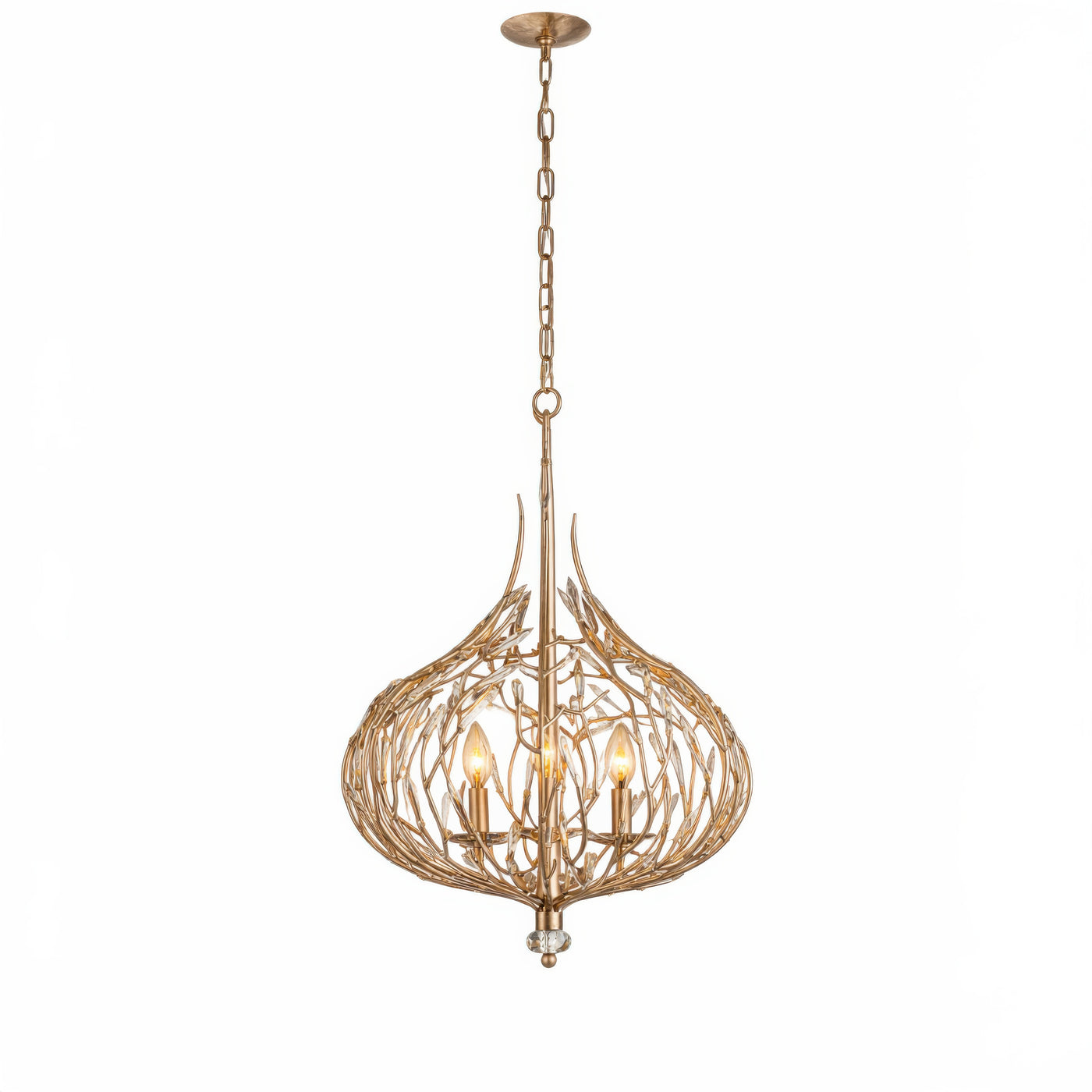 Bask 3 Light Crystal Pendant