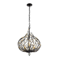 Bask 3 Light Crystal Pendant