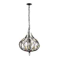Bask 3 Light Crystal Pendant