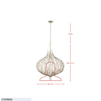 Bask 6 Light Crystal Pendant