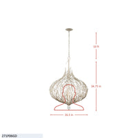 Bask 6 Light Crystal Pendant