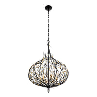 Bask 6 Light Crystal Pendant