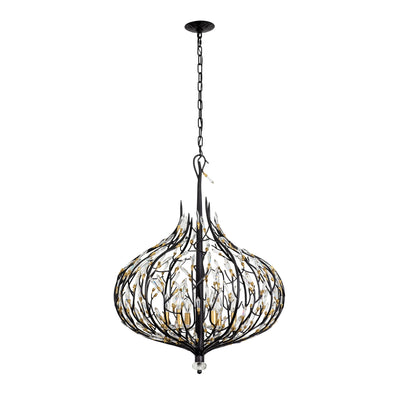 Bask 6 Light Crystal Pendant