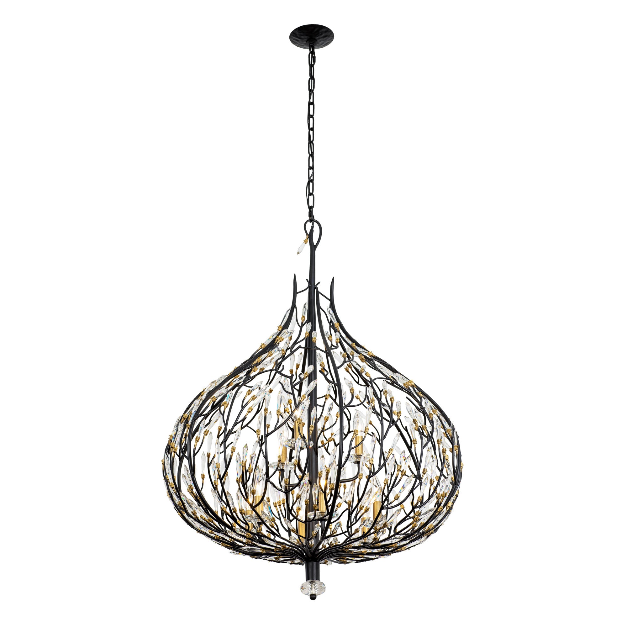 Bask 9 Light Crystal Pendant