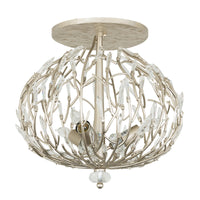 Bask 3 Light Crystal Semi-Flush