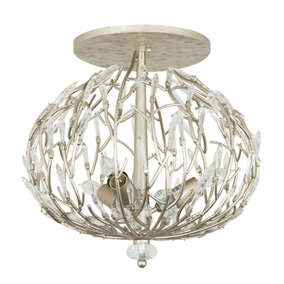 Bask 3 Light Crystal Semi-Flush
