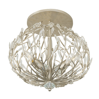 Bask 3 Light Crystal Semi-Flush