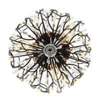 Bask 3 Light Crystal Semi-Flush