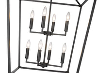 36'' Corona Matte Black 8 Light Pendant