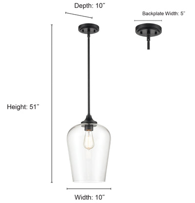 51'' Ashford Modern Gold 1 Light Mini Pendant