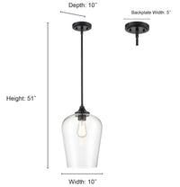 51'' Ashford Rubbed Bronze 1 Light Mini Pendant