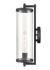 18-inch Beckham Textured Black 1-Light Outdoor Wall Sconce