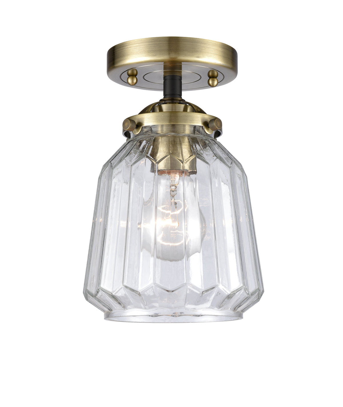 Chatham 7-Inch 1-Light Semi-Flush Mount with LED Bulb 8.125-Inch High