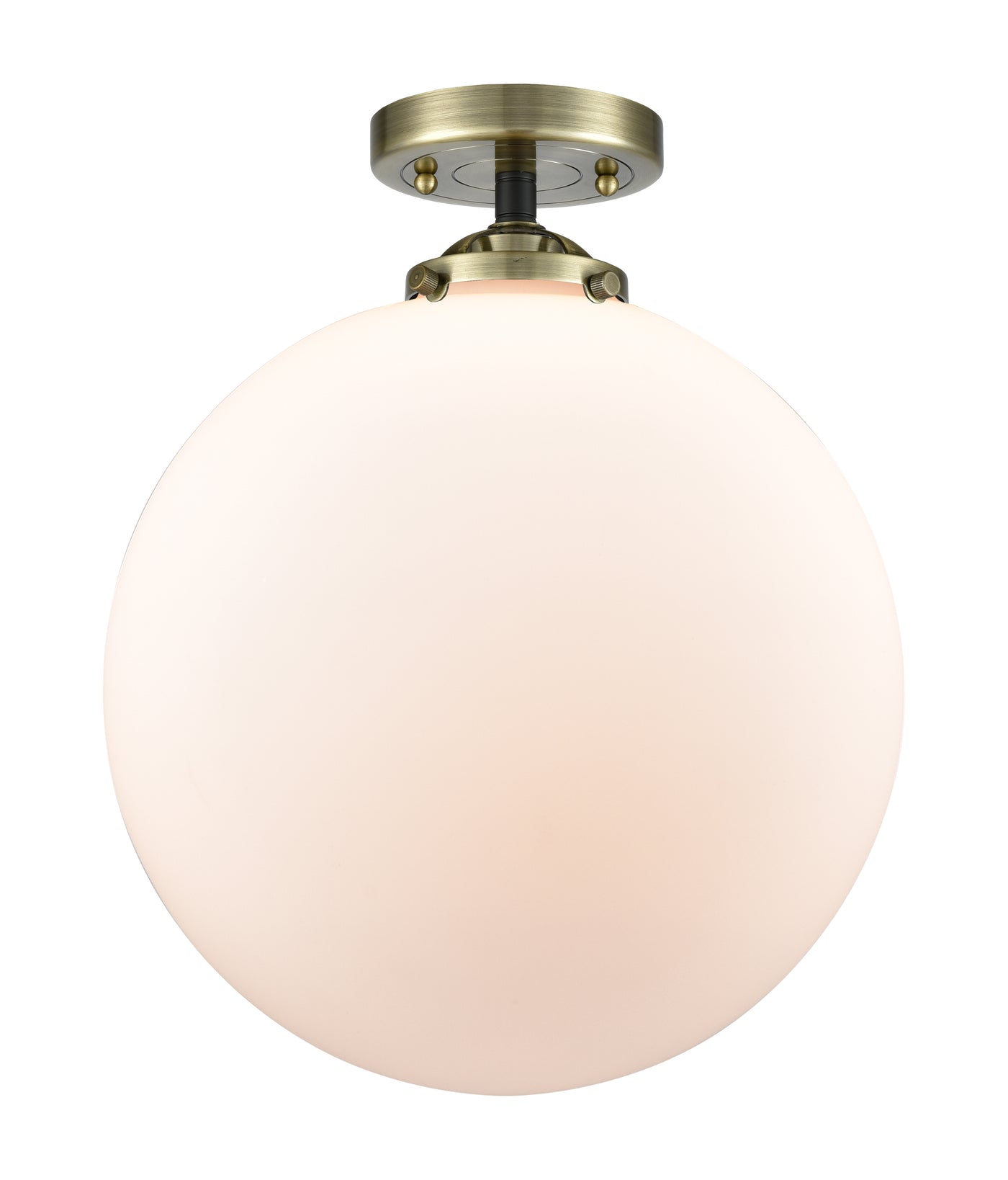 Nouveau Semi-Flush Mount Brushed Satin Nickel
