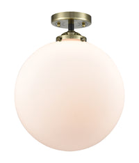Nouveau Semi-Flush Mount Brushed Satin Nickel