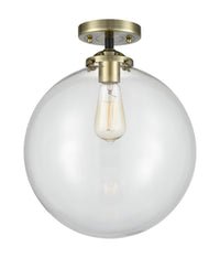 Nouveau Semi-Flush Mount Brushed Satin Nickel