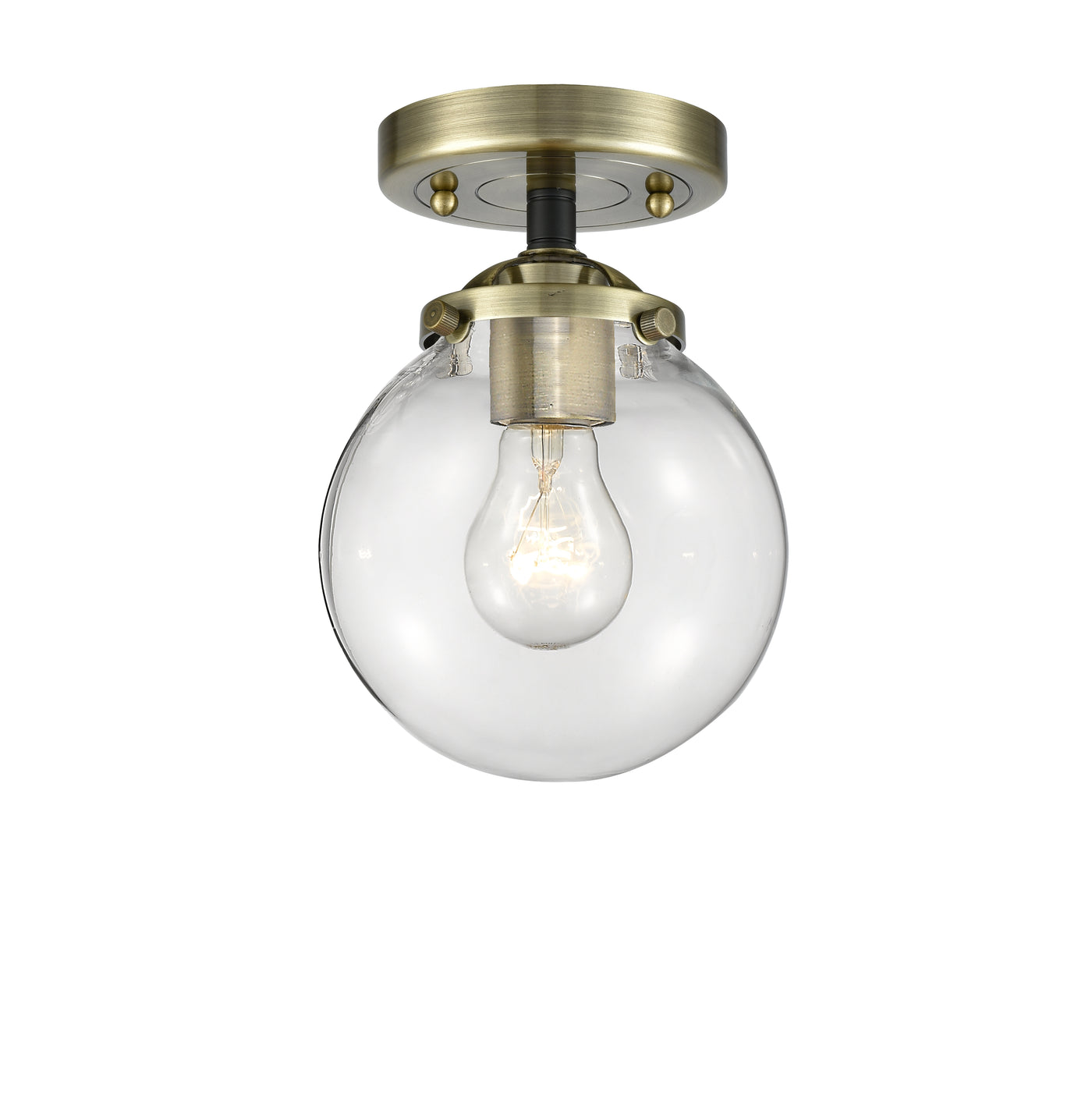 Nouveau Semi-Flush Mount Brushed Satin Nickel