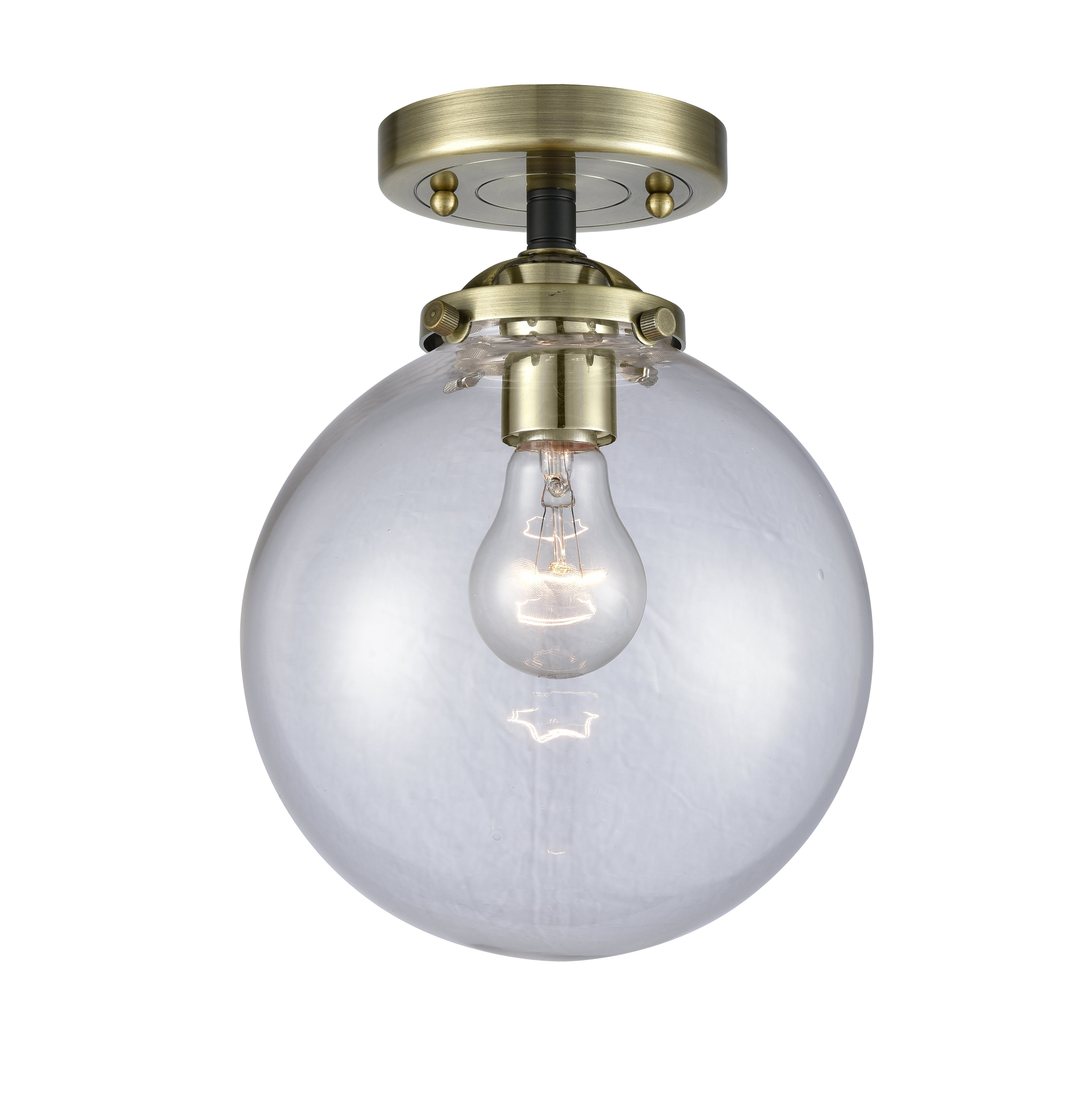 Nouveau Semi-Flush Mount Brushed Satin Nickel