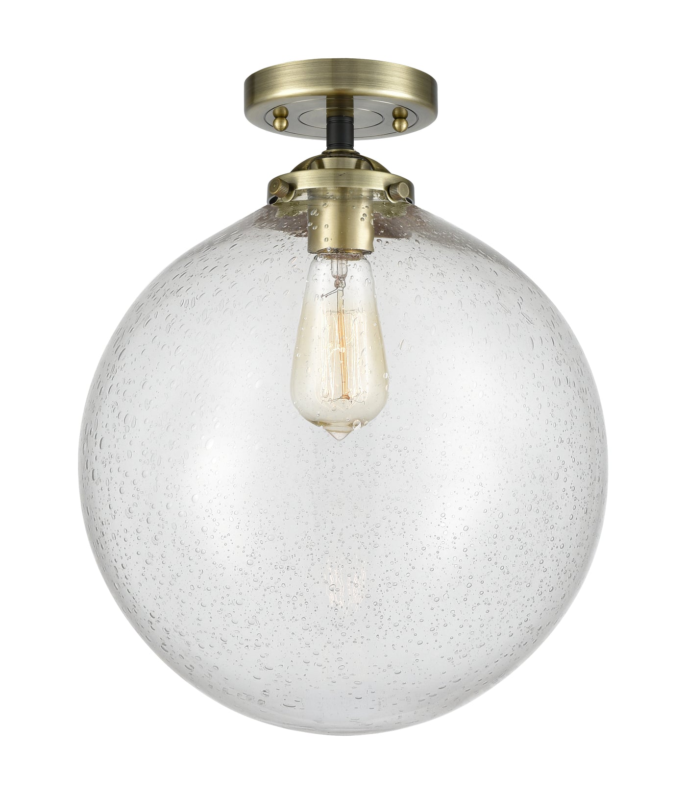 Nouveau Semi-Flush Mount Brushed Satin Nickel