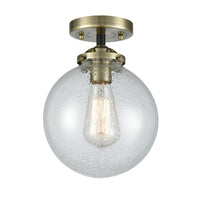 Nouveau Semi-Flush Mount Brushed Satin Nickel