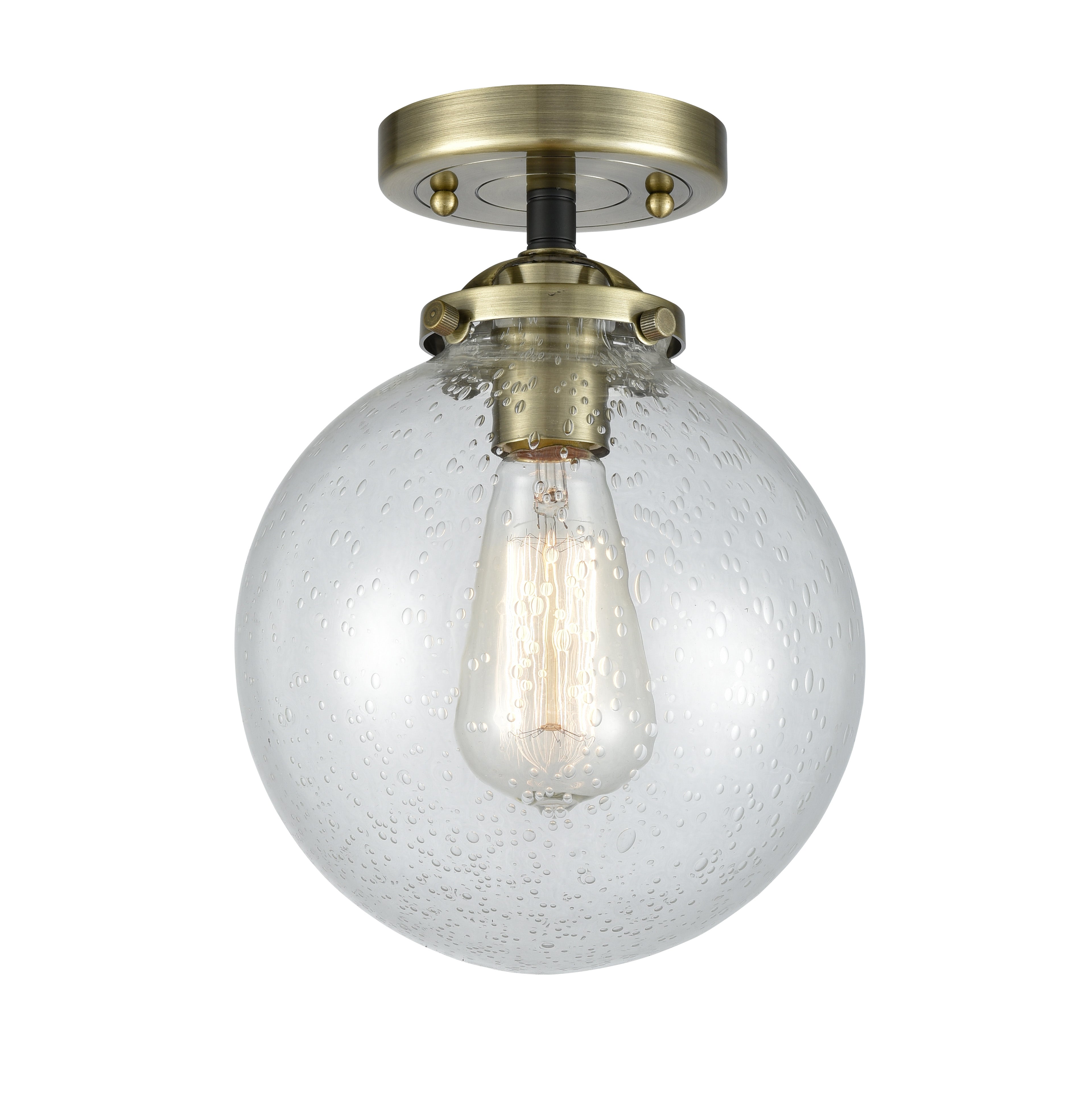 Nouveau Semi-Flush Mount Brushed Satin Nickel