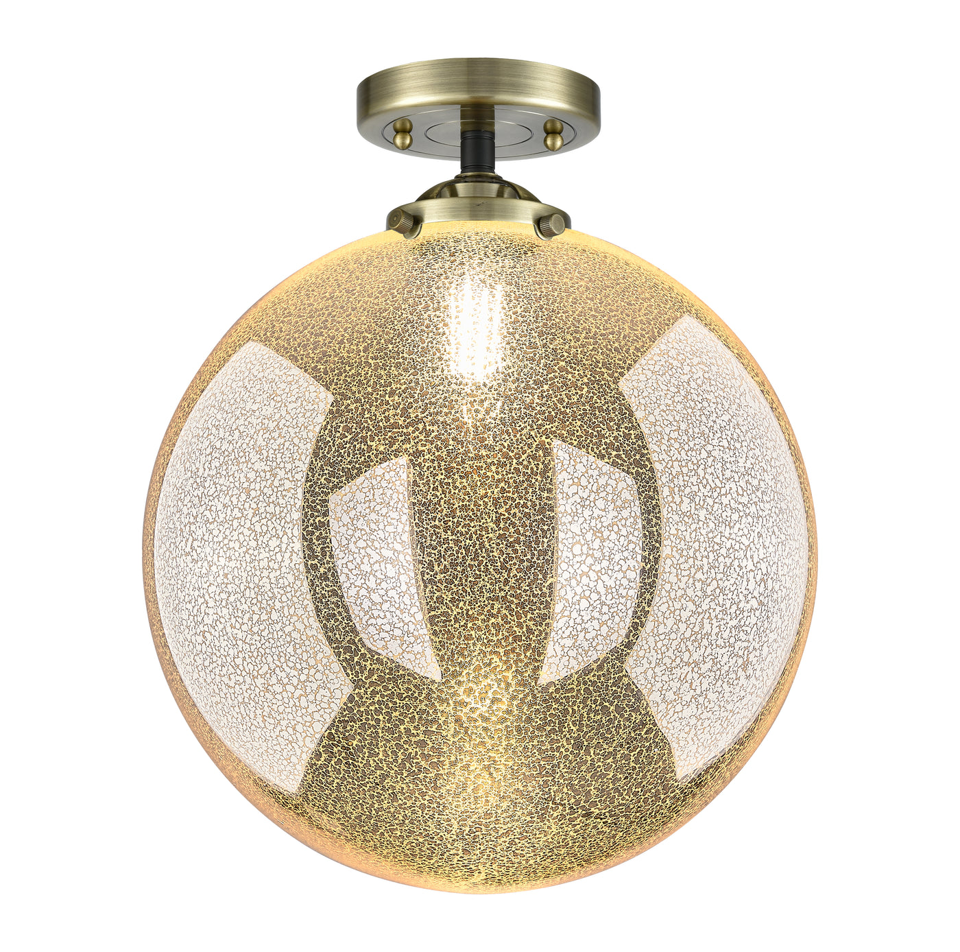 Nouveau Semi-Flush Mount Brushed Satin Nickel